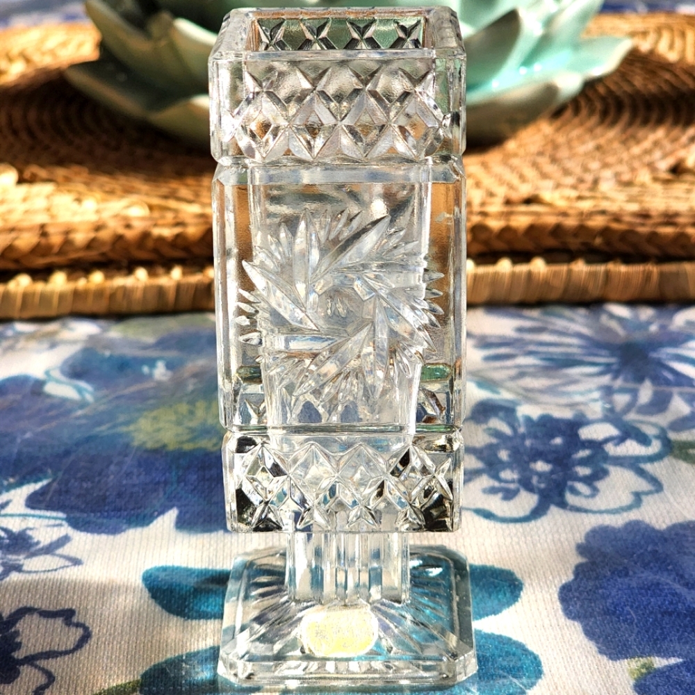 Crystal Cut Bud Vase